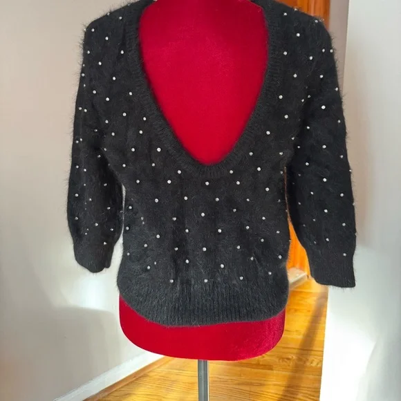 Ba&sh Printed Scoop Neck Sweater